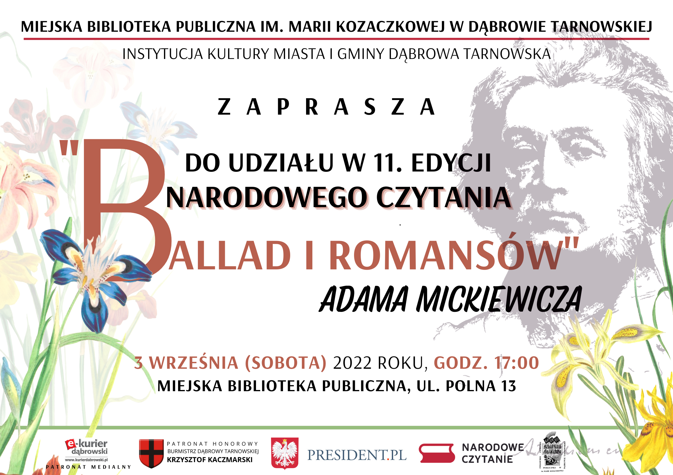 plakat 11. edycja Narodowego Czytania