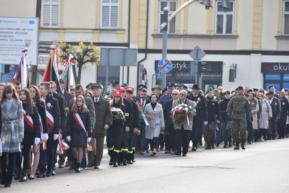 029 DSC 0299 Dąbrowa uczciła 104. rocznicę odzyskania niepodległości przez Polskę