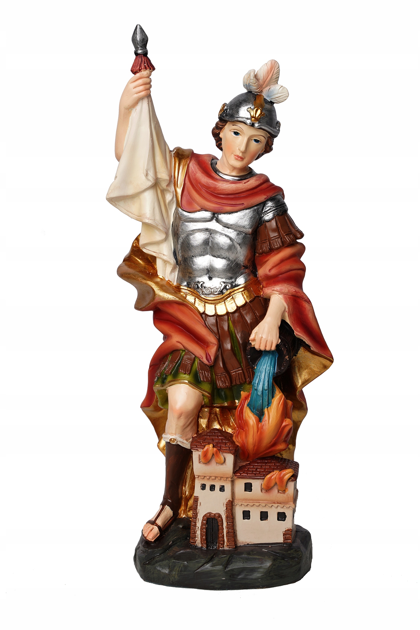 PIEKNA Figurka Figura Sw Florian STRAZAK 19cm 4 maja we wspomnienie św. męczennika Floriana swoje święto obchodzą strażacy