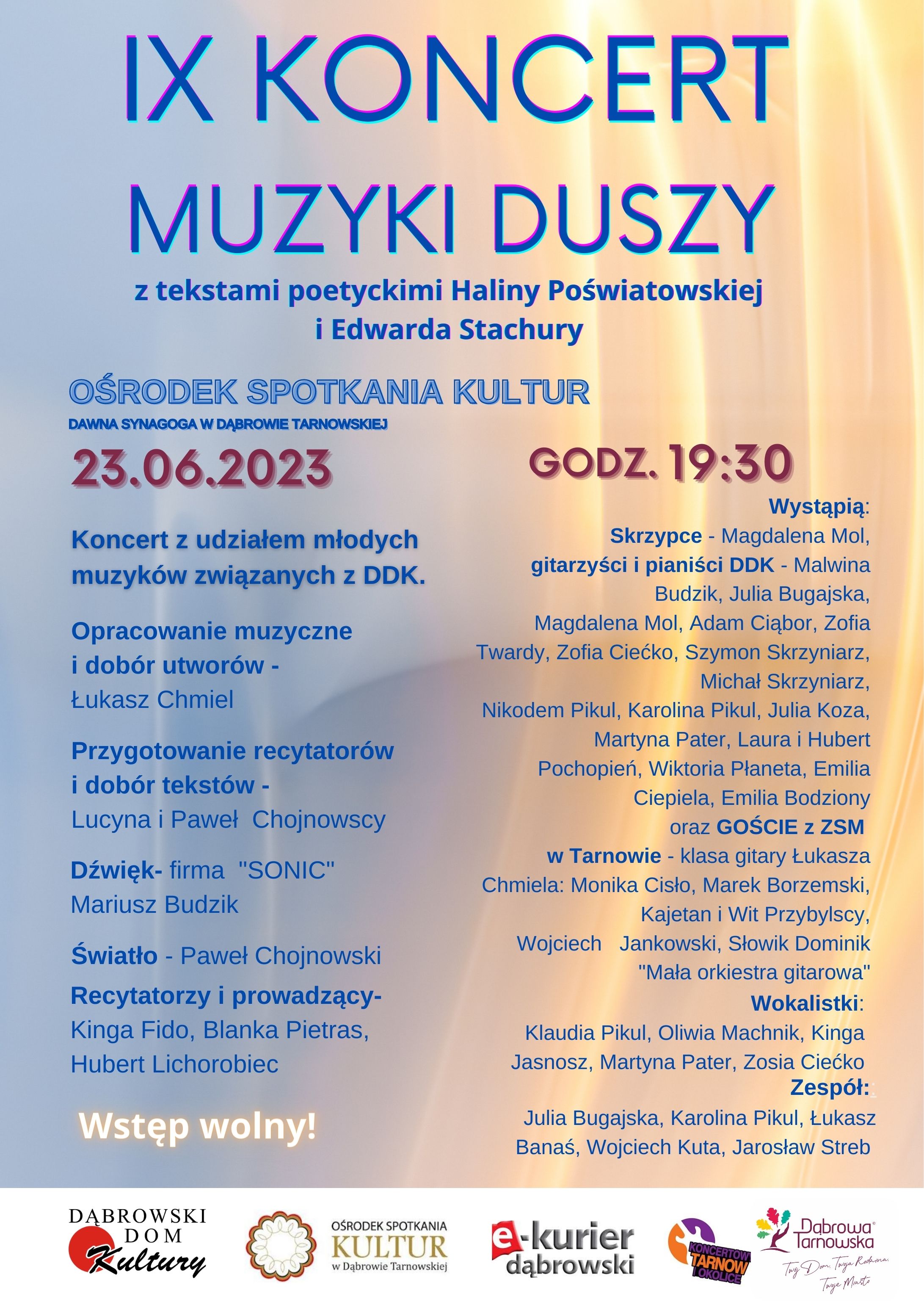 Koncert muzyki duszy ok KOLEJNY BOGATY WEEKEND KULTURALNY Z DDK