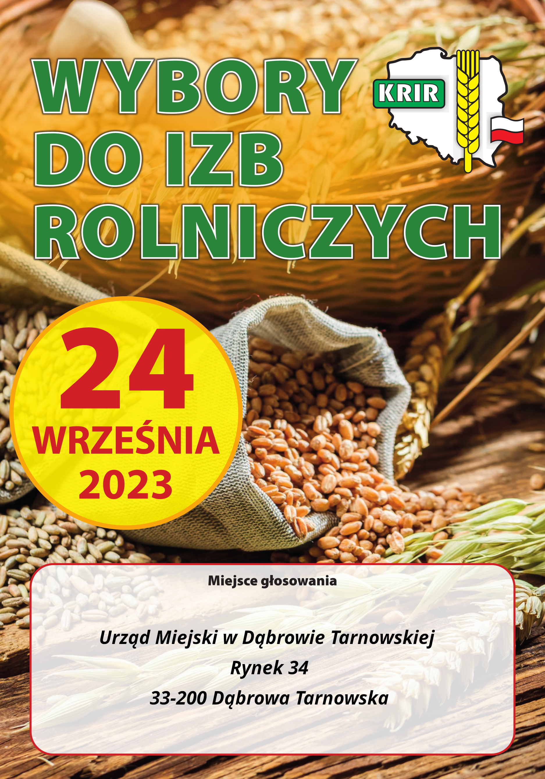 2@krir plakat wyborczy 2023 Wybory do Małopolskiej Izby Rolniczej